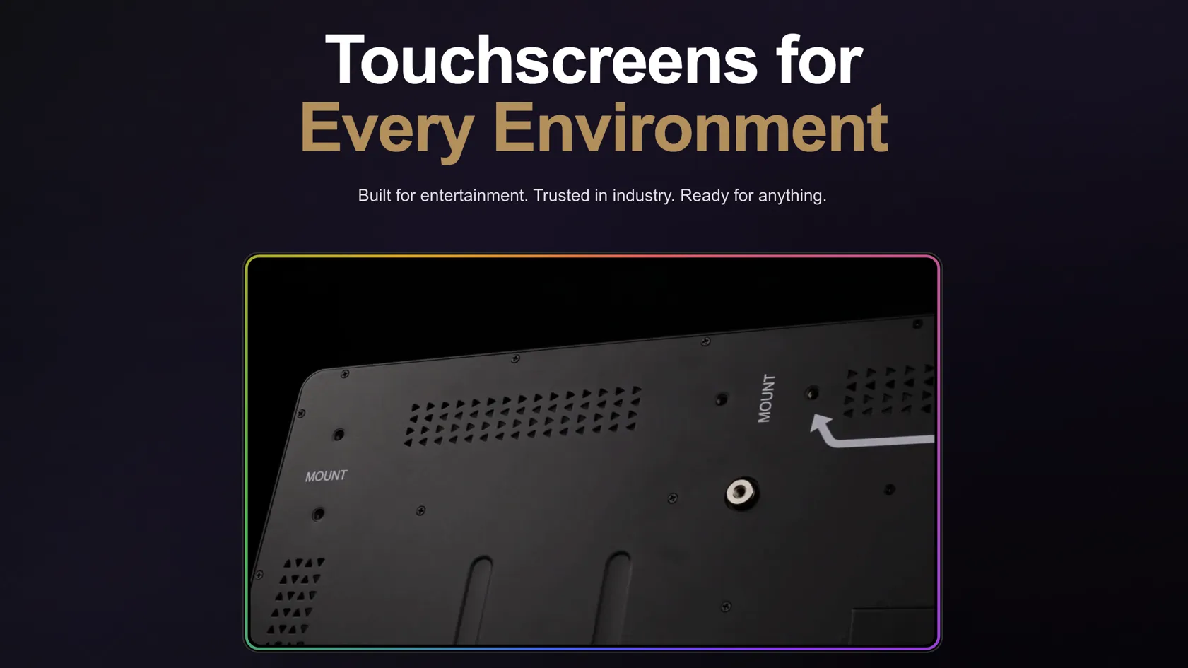 Screenshot of Goldfinger Monitors Website